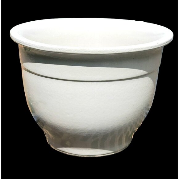 Robinson Ransbottom Pottery White Bowl Serving Dish Heavy Planter Pot Container - Picture 7 of 9